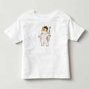 Camiseta Gato como Pintor com Pintor
