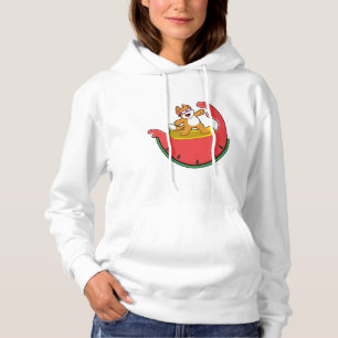 Camiseta Gato como Surfista com Melancia