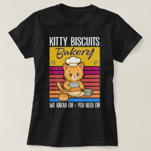 Camiseta Gato Conhecendo Biscoitos De Gatinho De Criador Nó