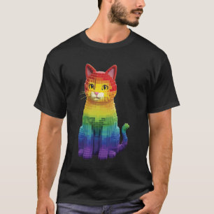 Camiseta Gato Construtor Mestre Tijolos Bloco Construção Ti