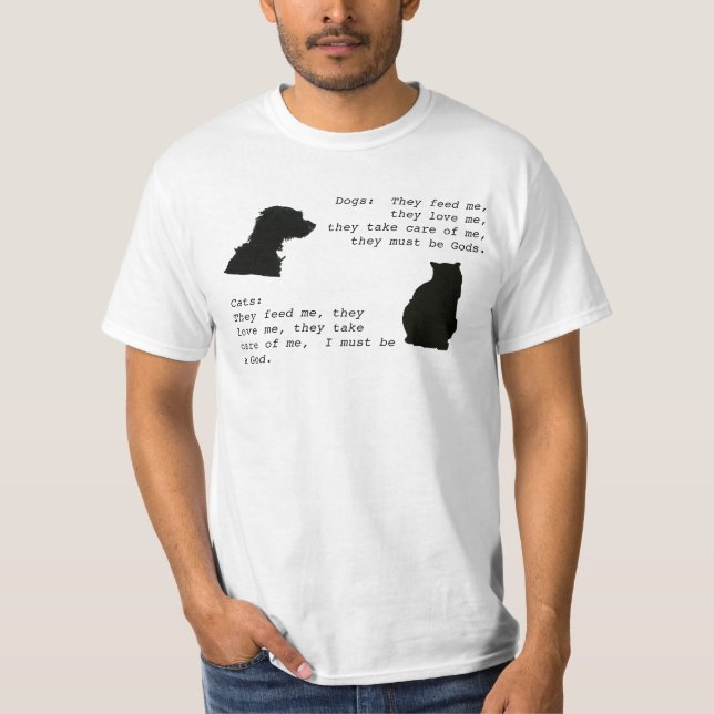 Camiseta Gato contra o cão (Frente)