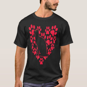 Camiseta Gato Coração Dia dos Namorados Fofinho Amante de G