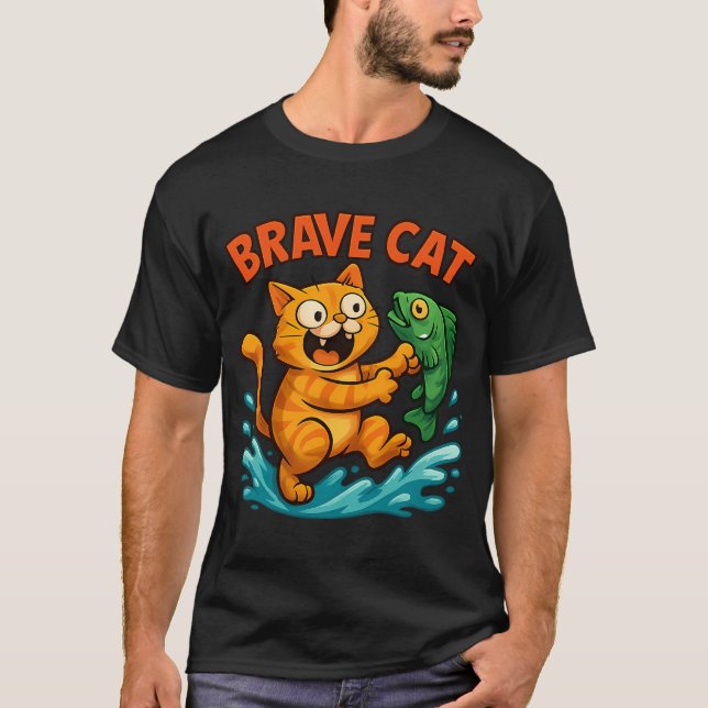 Camiseta Gato Corajoso (Frente)