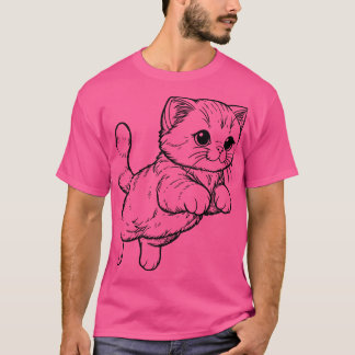 Camiseta gato correndo