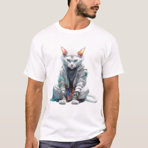 Camiseta Gato Cósmico na Dose Meditativa