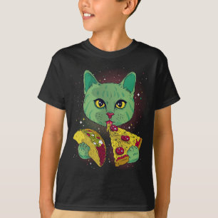 Camiseta Gato Cósmico, Taco e Pizza, Gatos de tremoço, Comi