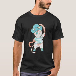 Camiseta Gato Costume Animal Vestindo Marinheiros Náuticos 