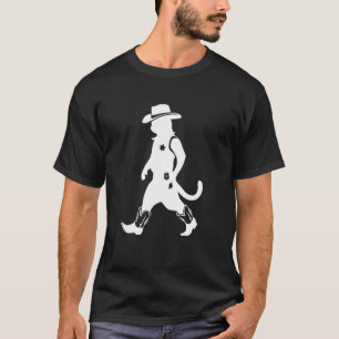 Camiseta Gato Cowboy Chapéu Botas Cowgirl Ocidental País Sh