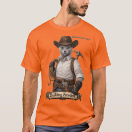 Camiseta Gato Cowboy Russian Blue – Construindo Liberdade
