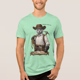 Camiseta Gato Cowboy Russian Blue – Construindo Liberdade
