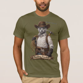 Camiseta Gato Cowboy Russian Blue – Construindo Liberdade