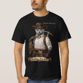 Camiseta Gato Cowboy Russian Blue – Construindo Liberdade