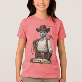 Camiseta Gato Cowboy Russian Blue – Construindo Liberdade