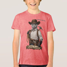 Camiseta Gato Cowboy Russian Blue – Construindo Liberdade