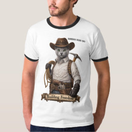 Camiseta Gato Cowboy Russian Blue – Construindo Liberdade