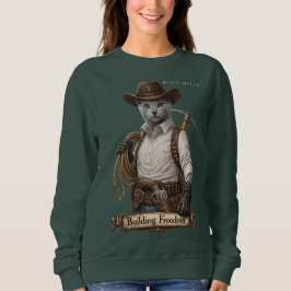 Camiseta Gato Cowboy Russian Blue – Construindo Liberdade