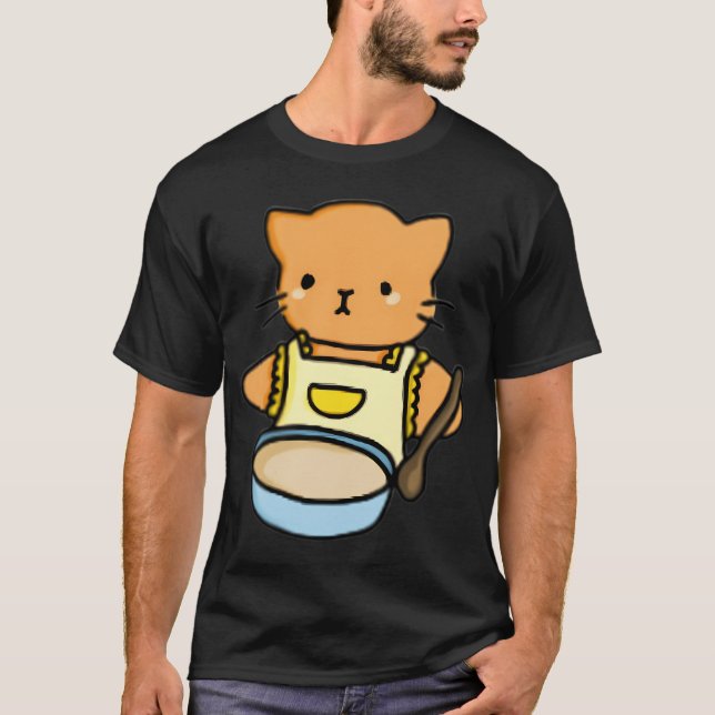 Camiseta Gato cozinhando (Frente)