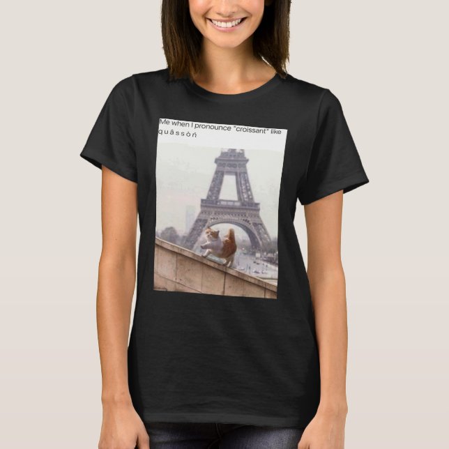 Camiseta Gato Croissant (Frente)