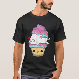 Camiseta Gato Cupcake Kawaii