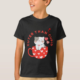 Camiseta Gato Cupido Kawaii Mais Corado Que Com Peles De Mu