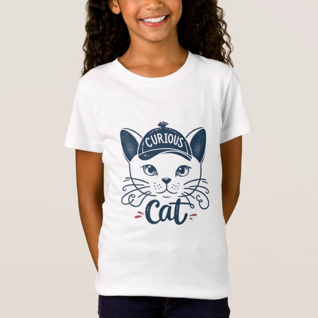 Camiseta Gato curioso (Frente)