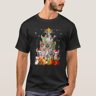 Camiseta Gato Cute Cornish Rex do Natal Enfeite de árvore d