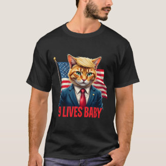 Camiseta Gato da Bandeira Americana na Suíte Donald Trump N