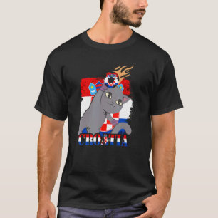 Camiseta Gato da Bandeira Croata Futebol Croata Raízes Croa