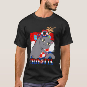 Camiseta Gato da Bandeira Croata Futebol Croata Raízes Croa