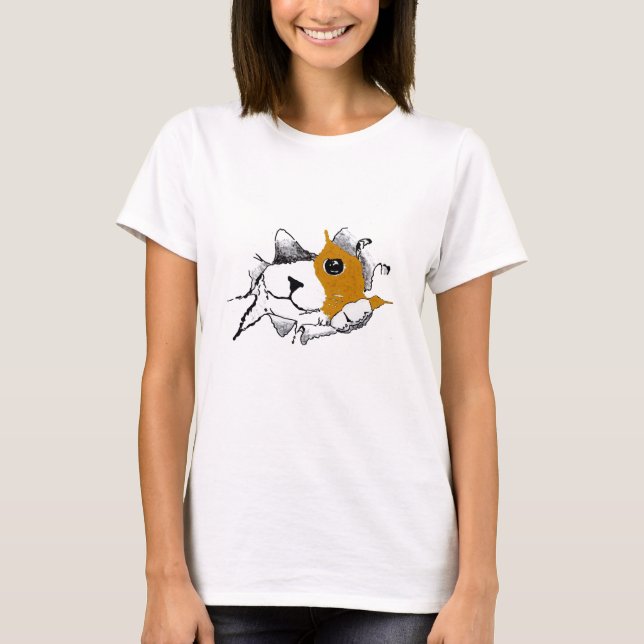 Camiseta gato da bolsa (Frente)