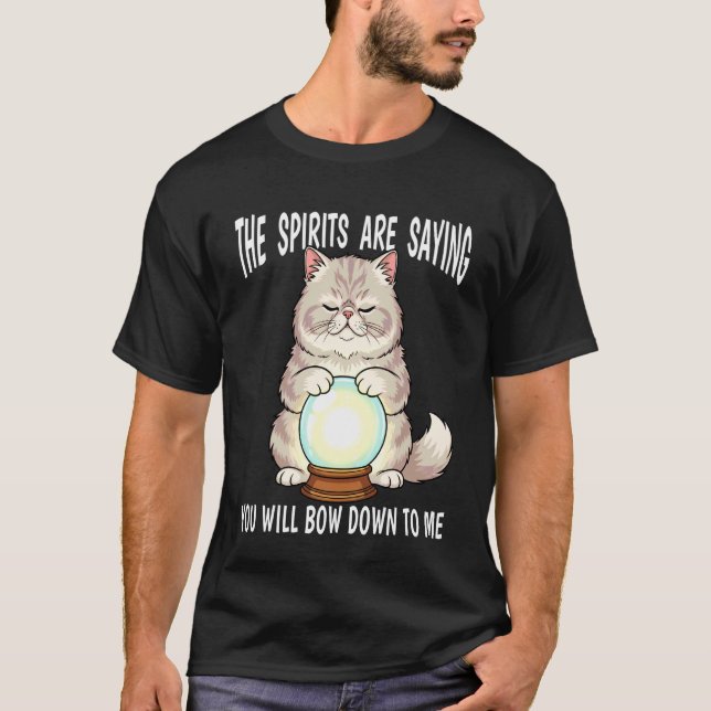 Camiseta Gato da Casa da Vidente com Arco Bola de Cristal D (Frente)
