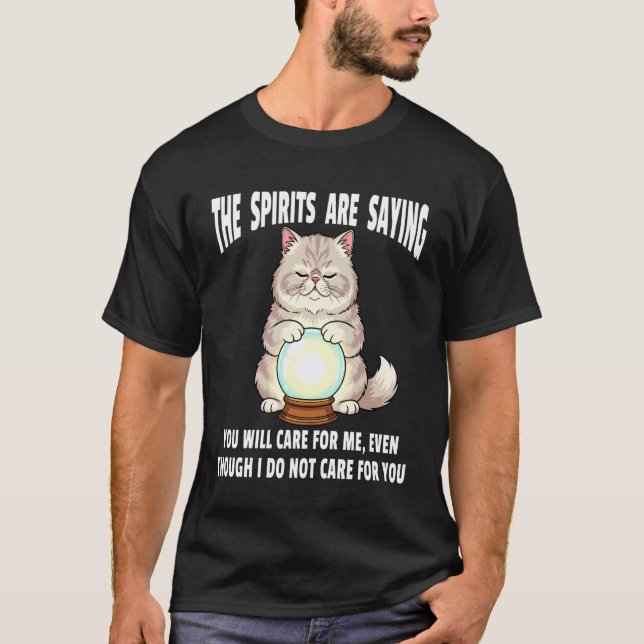 Camiseta Gato da Casa da Vidente com Bola de Cristal Você V (Frente)