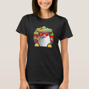 Camiseta Gato da Festa Sombrero Tacos Maracas Cinco De Ma