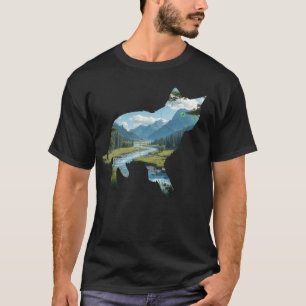 Camiseta Gato da Natureza: Uma Mistura de Graça e Selvageri