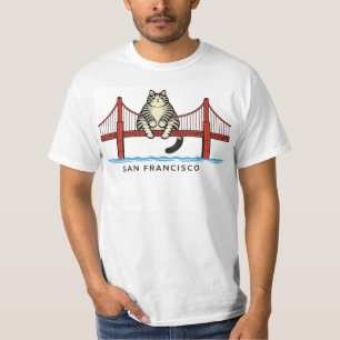 Camiseta Gato da Ponte Golden Gate de São Francisco, Gato E