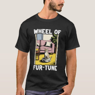 Camiseta Gato da Roda da Fur-Tuna no Aspirador Robô Gato
