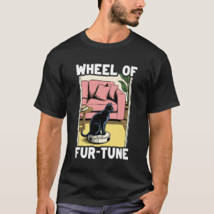 Camiseta Gato da Roda da Fur-Tuna no Gato Aspirador Robô