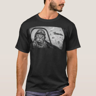Camiseta Gato da Segunda Guerra Mundial Em