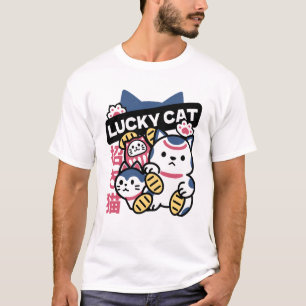 Camiseta Gato da Sorte Maneki Neko – Gato da Fortuna Japonê
