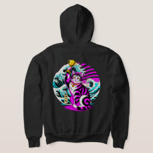 Camiseta Gato da Vitória Vibrante em Estilo Pop Art para Jo