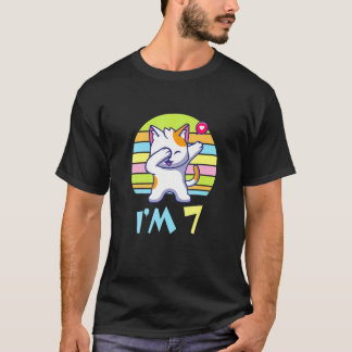 Camiseta Gato Dabbing Com Coração Feliz O Eu Você 7 Anos de