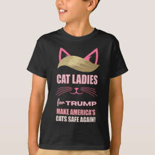 Camiseta Gato Damas por Trump Torna os Gatos Americanos Seg