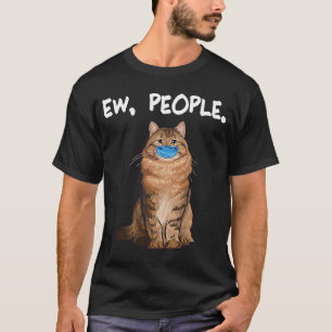 Camiseta Gato das pessoas Ew siberianas vestindo máscara fa