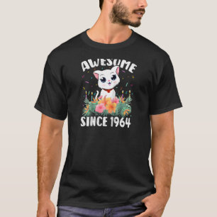 Camiseta Gato De 58 Anos Incrível Desde 1964 58º Aniversári