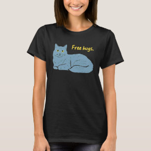 Camiseta Gato de Abraços Gratuitos Gato Felino