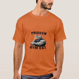Camiseta GATO DE ACADEMIA COMPROVADO Mostre seus ganhos com