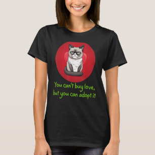 Camiseta Gato de adoção bonito, gatos engraçados Costume pa