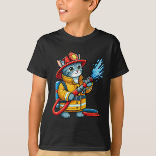 Camiseta Gato de Amante de os animais de Bombeiro Gato