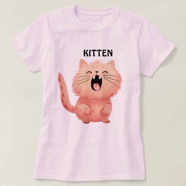 Camiseta Gato de amantes de os animais (Frente do Design)