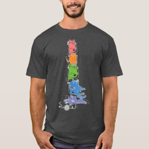 Camiseta Gato de Animo - Gato Kawaii Cinto Ramen Noodle Nek